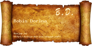 Bobis Dorina névjegykártya